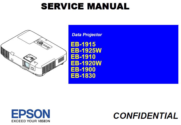 Epson EB-1830/1900/1910/1915/1920W/1925W Service Manual