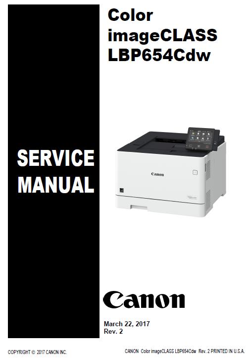 Canon Color imageCLASS LBP654Cdw Service Manual