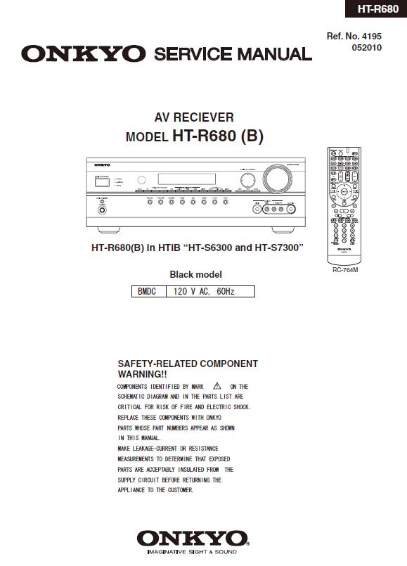 Onkyo HT-R680 Service Manual
