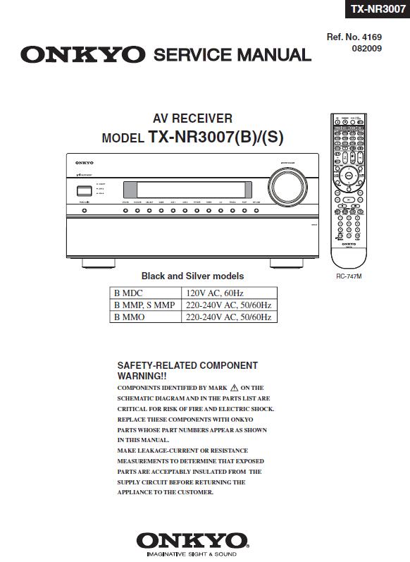 Onkyo TX-NR3007 Service Manual