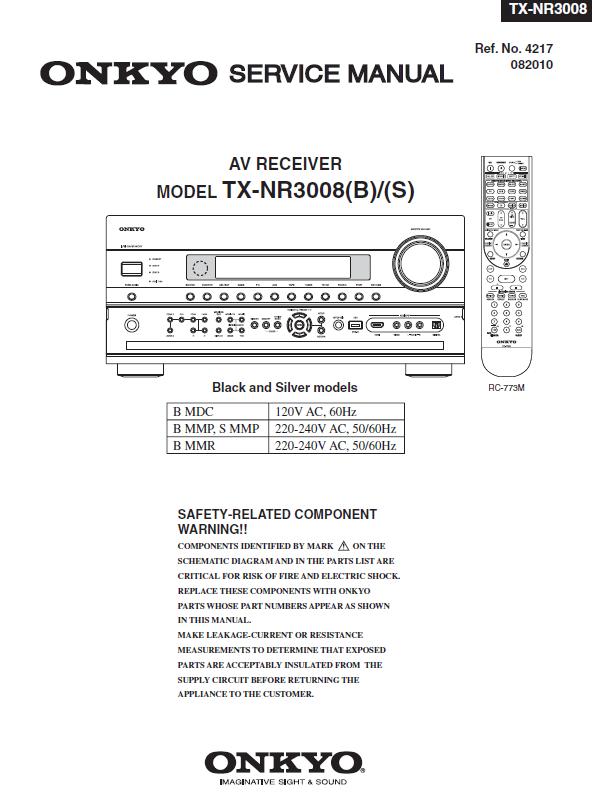 Onkyo TX-NR3008 Service Manual