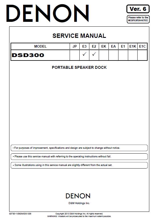 Denon DSD3000 Service Manual