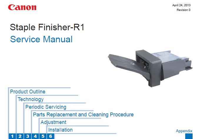 Canon Staple Finisher-R1 Service Manual