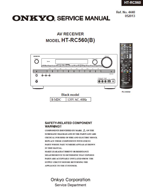 Onkyo HT-RC560 Service Manual