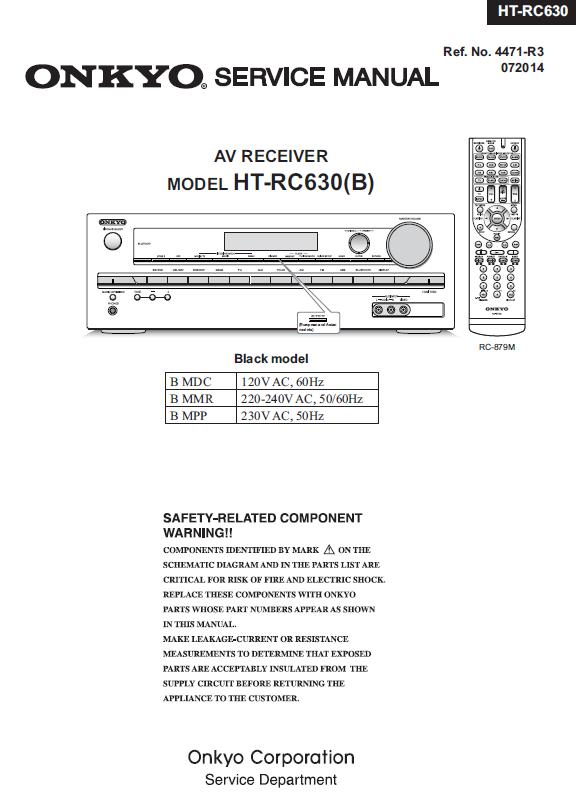 Onkyo HT-RC630 Service Manual