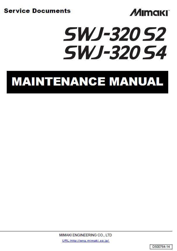 Mimaki SWJ320-S2/SWJ320-S4 Service Manual