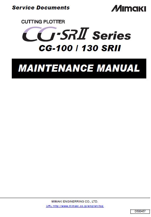 Mimaki CG-100/130 SRII Service Manual