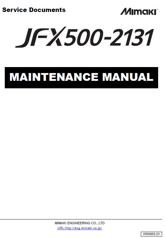 Mimaki JFX500-2131 Maintenance Manual