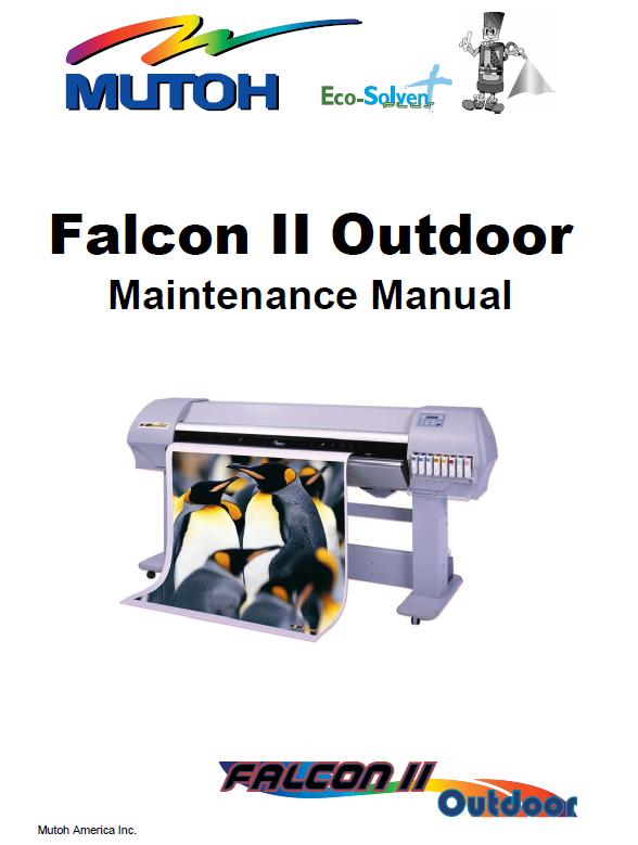 Mutoh Falcon II Outdoor series 50"/64"/87" models Service Manual