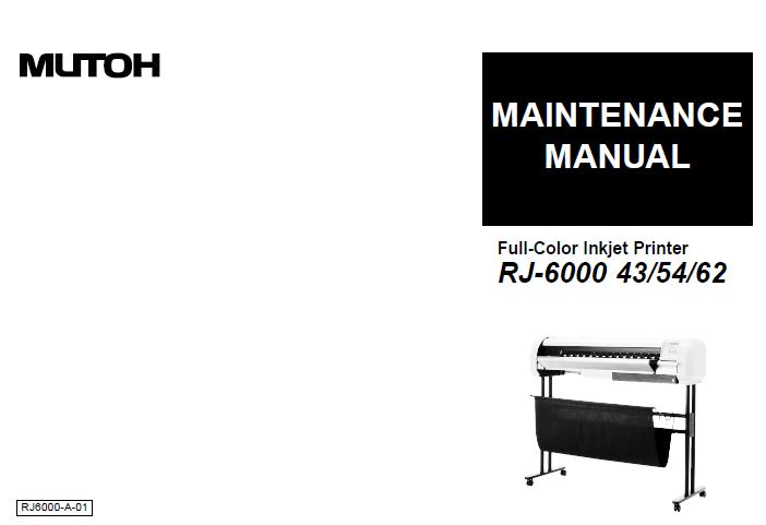 Mutoh RJ-6000 43/54/62 Service Manual