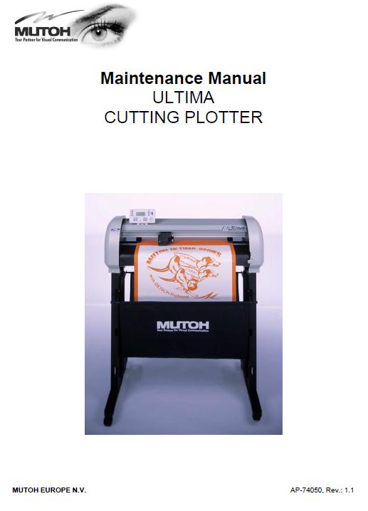 Mutoh ULTIMA SC-850D/ULTIMA SC-1400D Service Manual