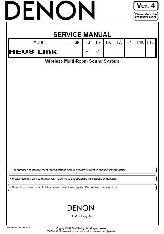Denon HEOS Link Service Manual