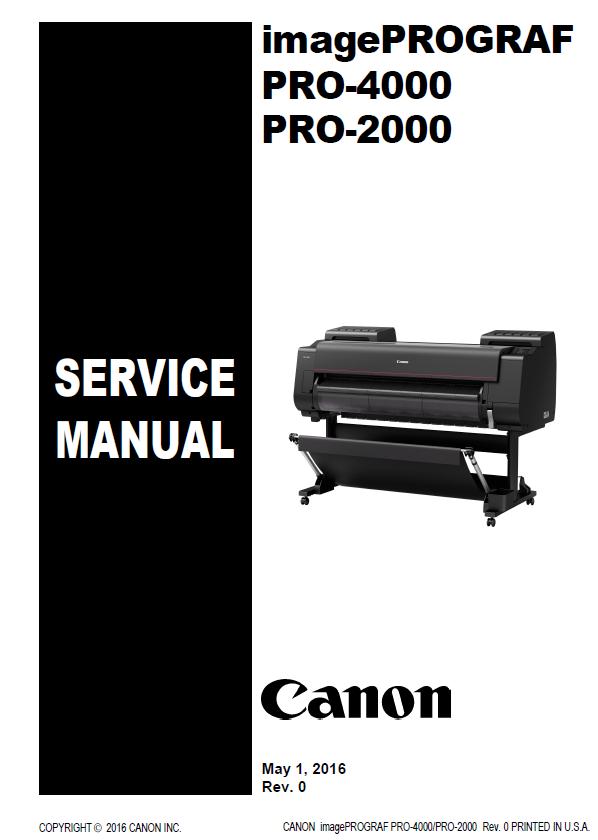 Canon imagePROGRAF PRO-2000/PRO-4000 Service Manual