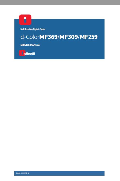 Olivetti d-ColorMF369/MF309/MF259 Service Manual
