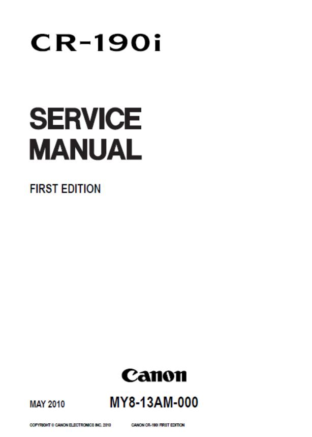 Canon CR-190i Service Manual