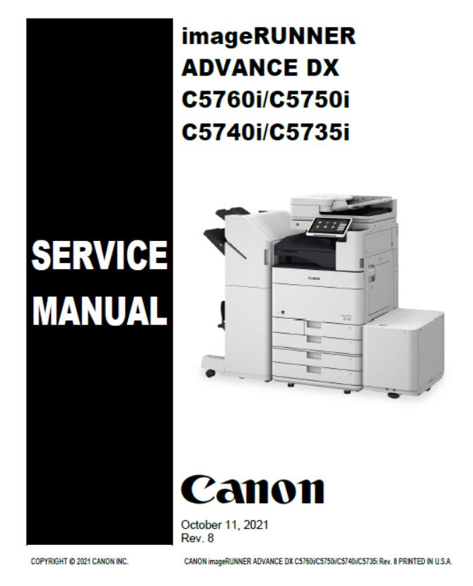 Canon imageRUNNER ADVANCE DX C5760i/C5750i/C5740i/C5735i Service Manual