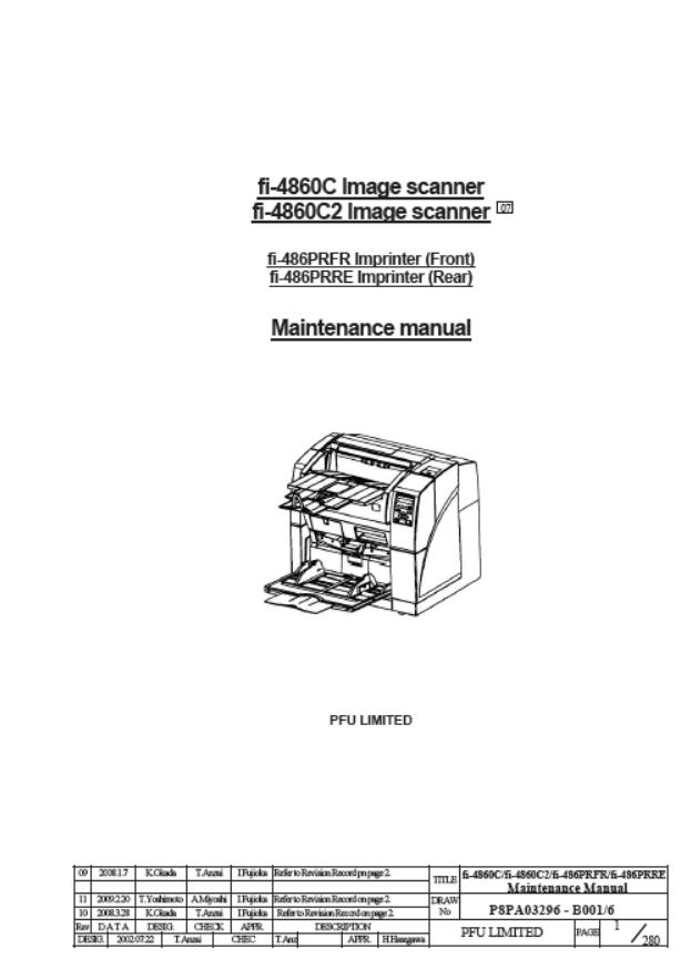 Fujitsu fi-4860C/fi-4860C2 Service Manual