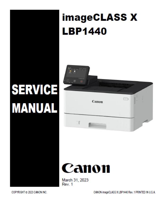 Canon imageCLASS X LBP1440 Service Manual