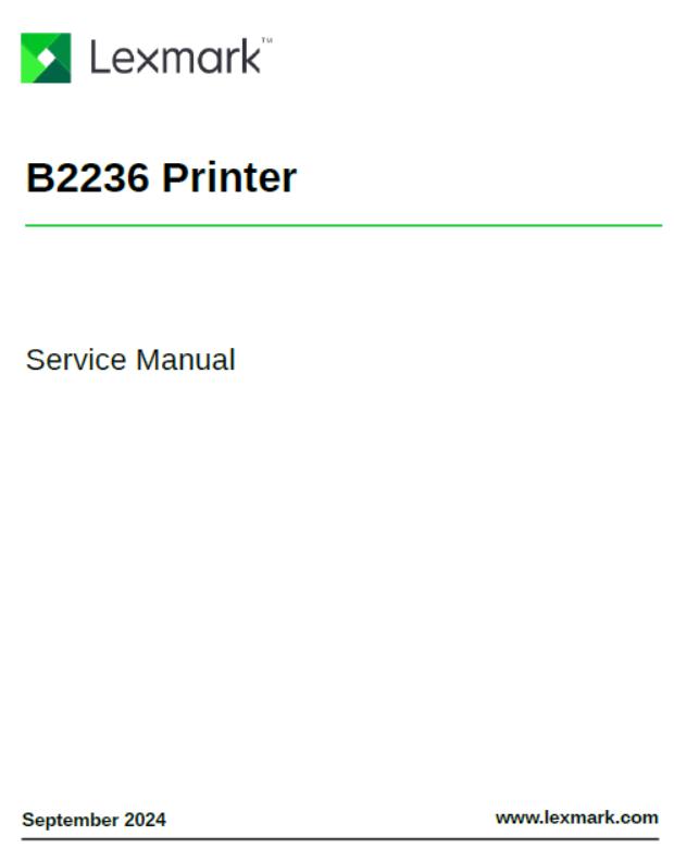 Lexmark B2236 Service Manual