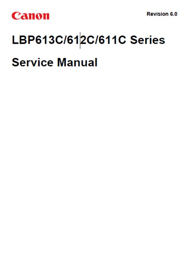 Canon LBP-613C/LBP-612C/LBP-611C Service Manual