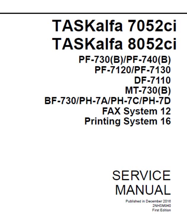 Kyocera TASKalfa 7052ci/8052ci Service Manual