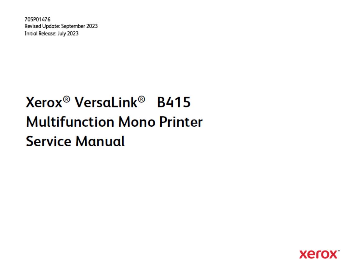 Xerox VersaLink B415 Service Manual