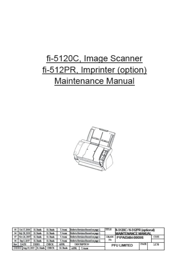 Fujitsu fi-5120C/fi-512PR Maintenance Manual