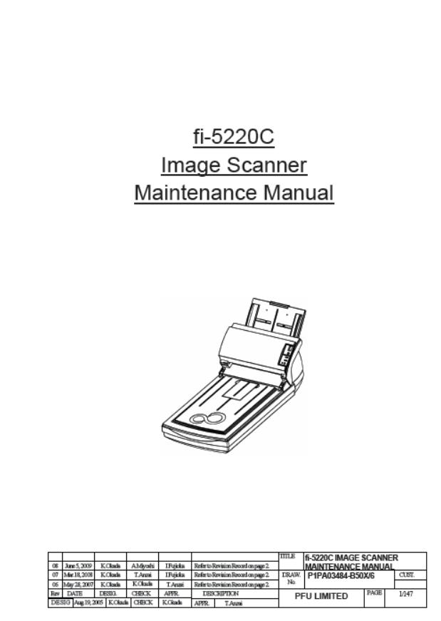 Fujitsu fi-5220C Maintenance Manual