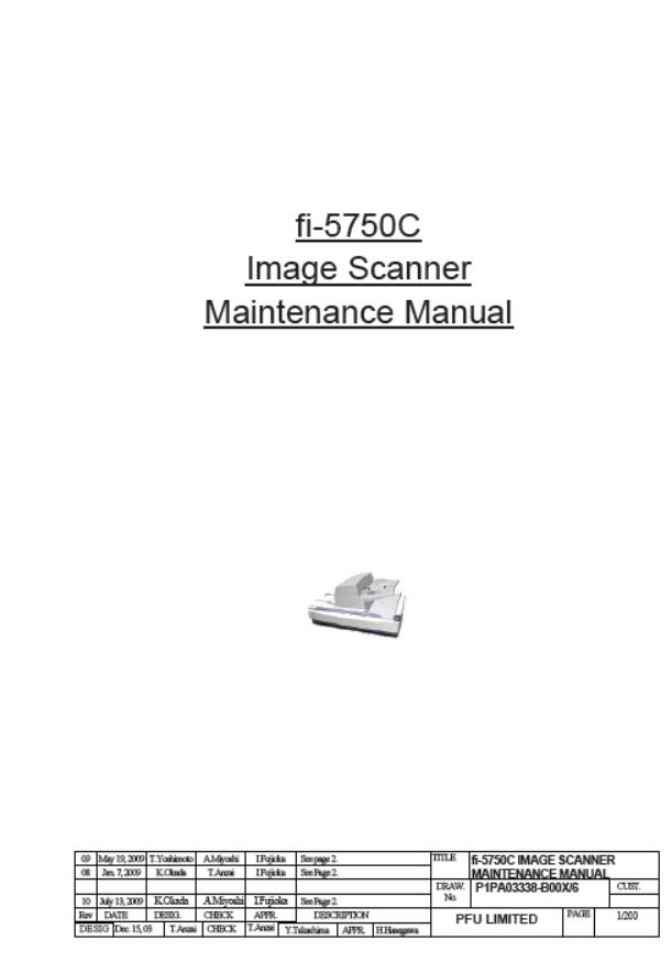 Fujitsu fi-5750C Maintenance Manual