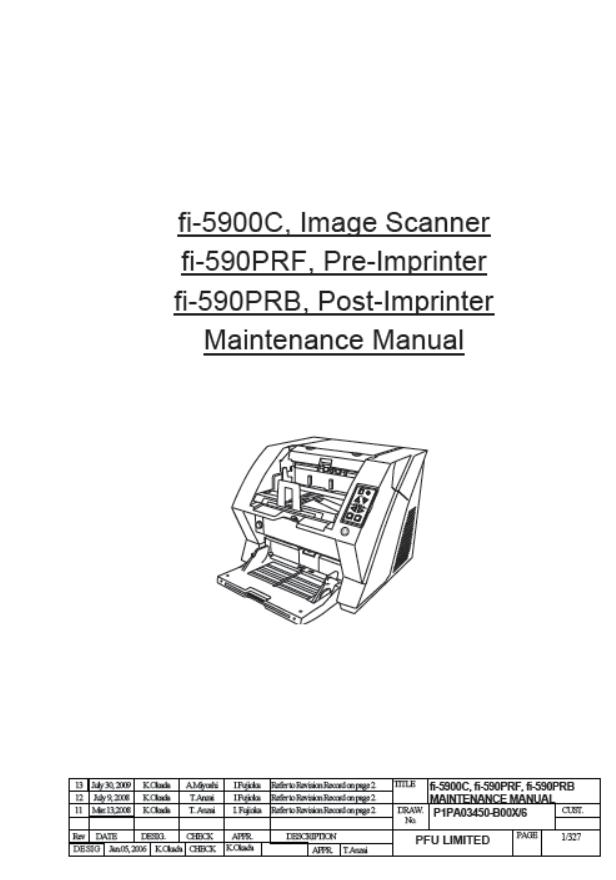 Fujitsu fi-5900C/fi-590PRF/fi-590PRB Maintenance Manual