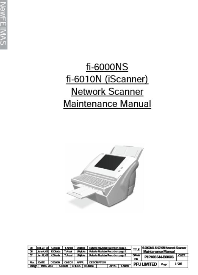 Fujitsu fi-6000NS/fi-6010N Maintenance Manual
