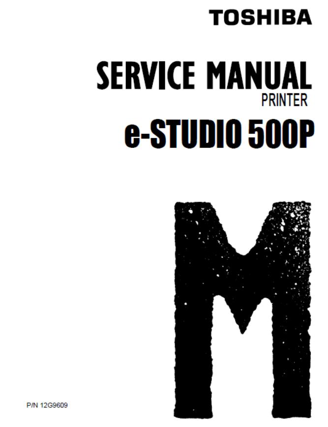 Toshiba e-Studio 500P Service Manual