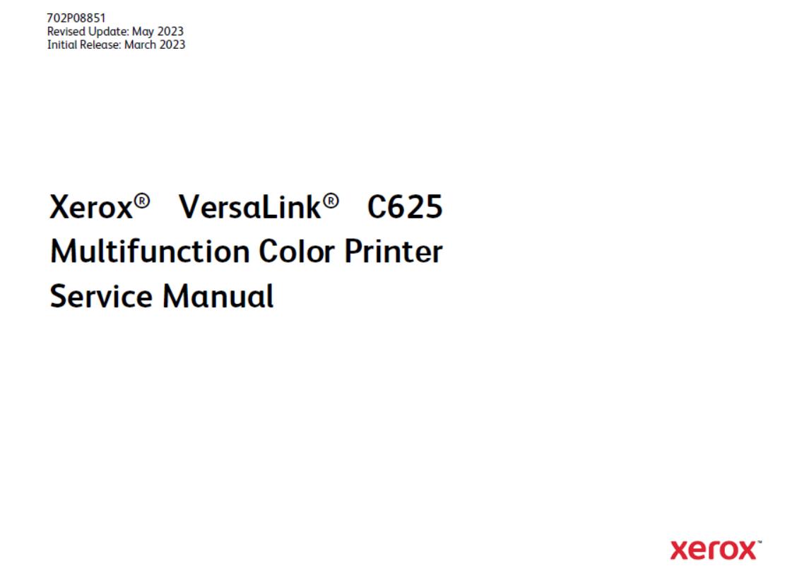 Xerox VersaLink C625 Service Manual