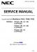 NEC MultiSync P402/P462/P552 Service Manual