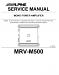 Alpine MRV-M500 Service Manual