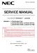 NEC MultiSync LCD5220 Service Manual