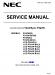 NEC MultiSync P242W Service Manual