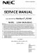 NEC MultiSync LCD3000 Service Manual