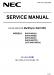 NEC MultiSync X461UNV Service Manual