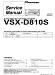 Pioneer VSX-D810S/VSX-D850S Service Manual